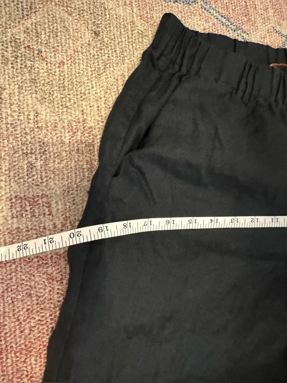 Quince black linen pull on pants size small petite like new